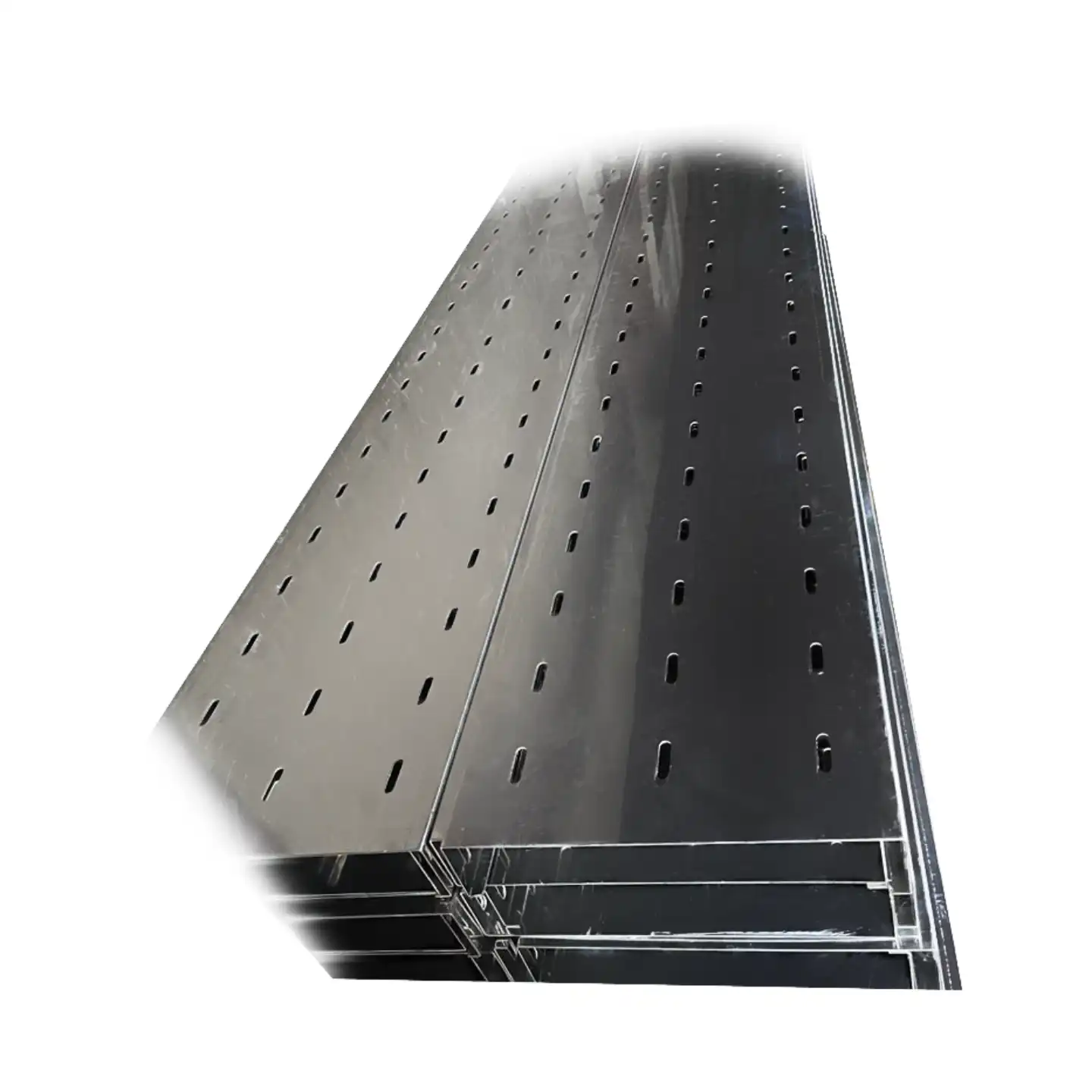 High-resolution aluminum cable tray for lightweight, rust-resistant cable support.