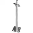 Scaffolding adjustable base jack for stable support and height adjustment in construction, robust and reliable for scaffolding systems.