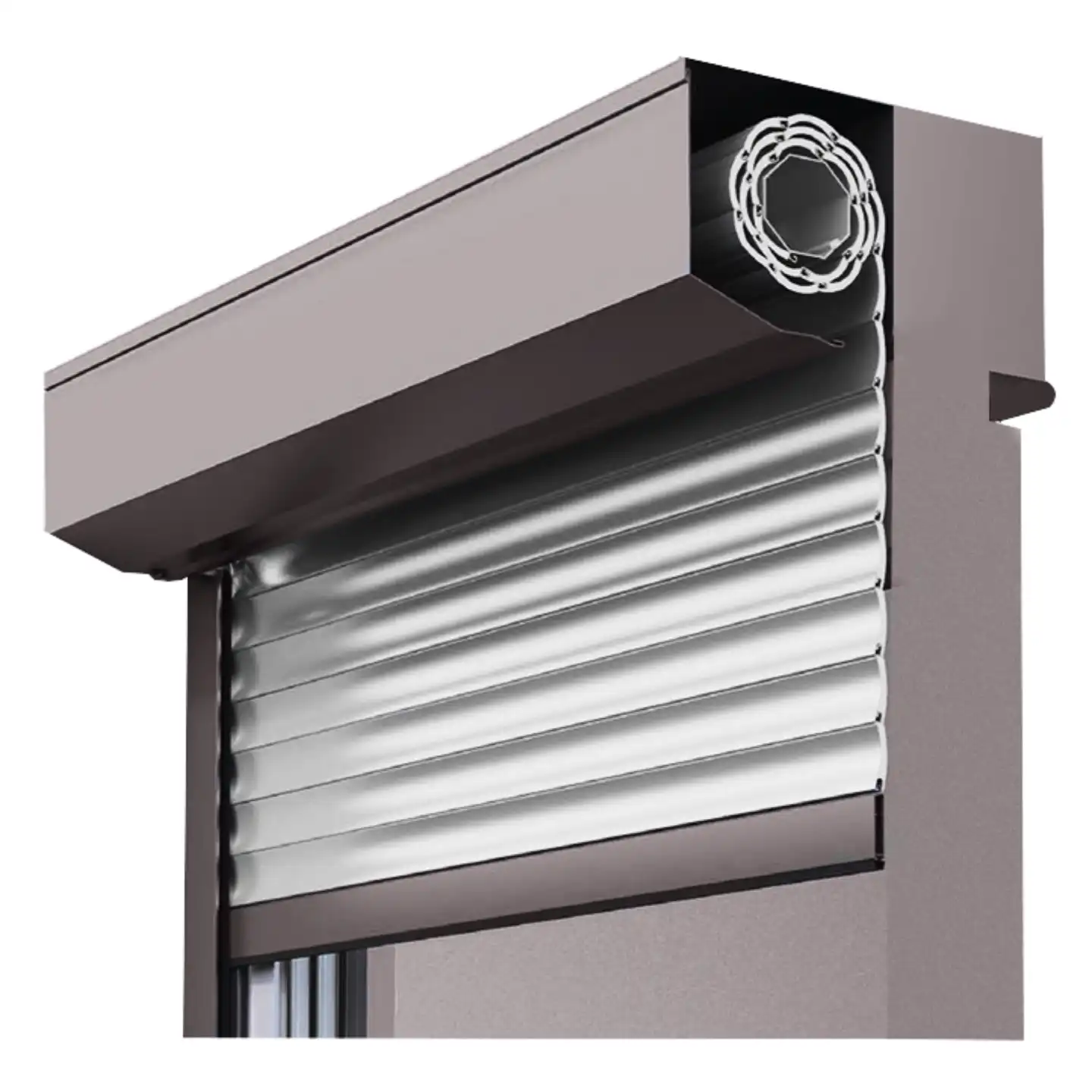 High-resolution steel rolling shutter for secure, durable building access solutions.